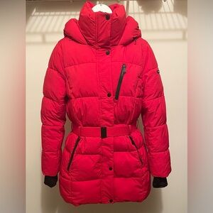 BCBGeneration Water Resistant Hooded Belted Puffer Jacket Small